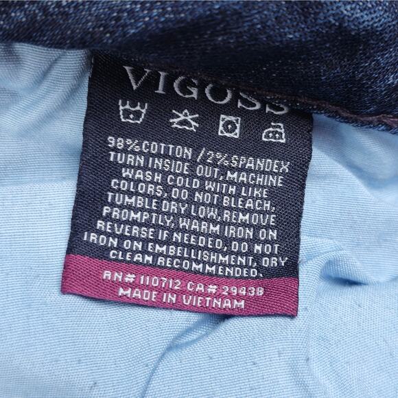 Vigoss Womens 32x29 The Chelsea Skinny Distressed Stretch Jeans Raw Hem - Picture 14 of 16